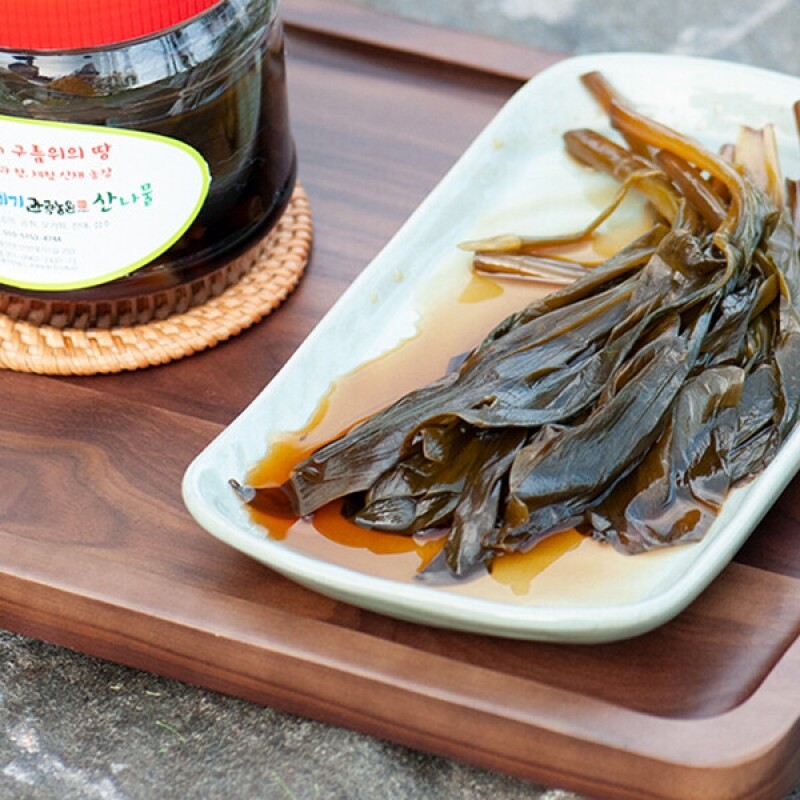 강릉팜,강릉 안반데기 무농약 장아찌 산마늘 400g + 눈개승마 400g