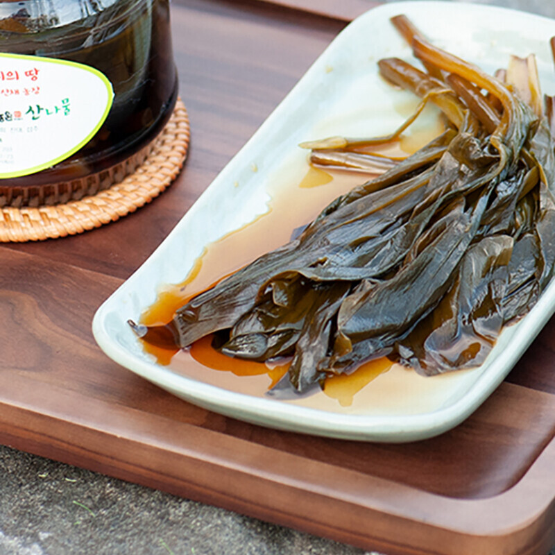강릉팜,강릉 안반데기 무농약 장아찌 산마늘 400g + 눈개승마 400g