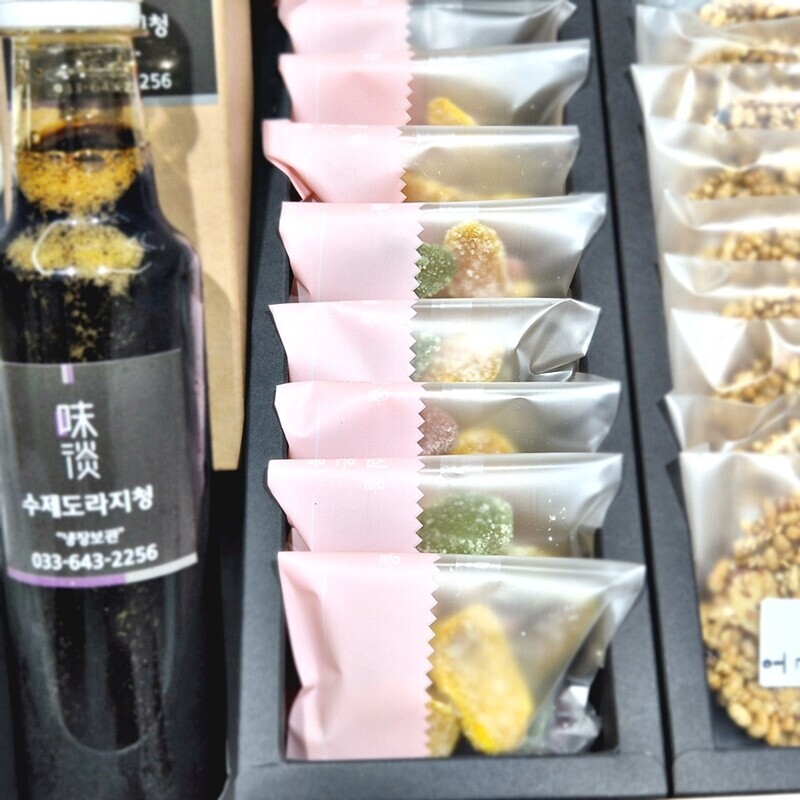강릉팜,강릉미담 (강릉팜 미담종합선물 25-02호)도라지정과 도라지청 생강정과 오곡칩 (도청생오) 맛과 멋과 품위있는 추석 설 명절선물 부모님 시댁