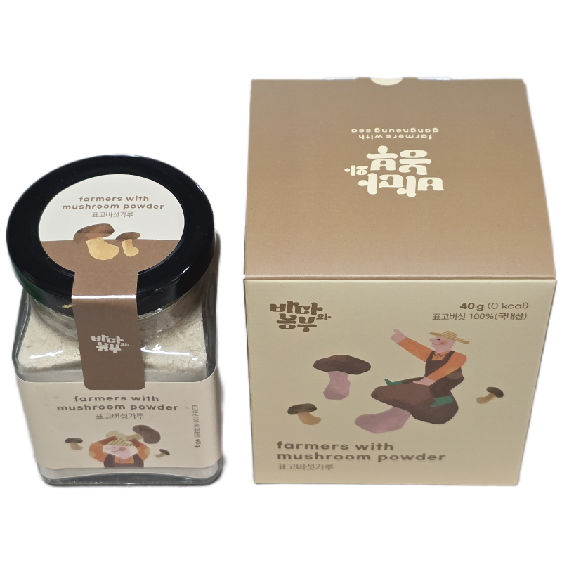 강릉팜,솔송고 표고버섯가루 40g,단품,세트 송이맛 표고버섯 친환경 무농약