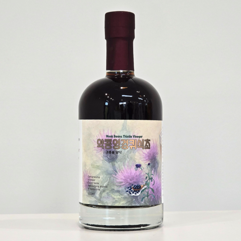 강릉팜,하슬라 자연발효 식초 흑초 500ml 4종 감식초 약콩엉겅퀴 초란 산사보리