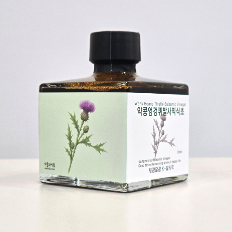 강릉팜,하슬라 자연발효 발사믹식초 200ml 2종선물세트 사과 산사보리 약콩엉겅퀴 커피