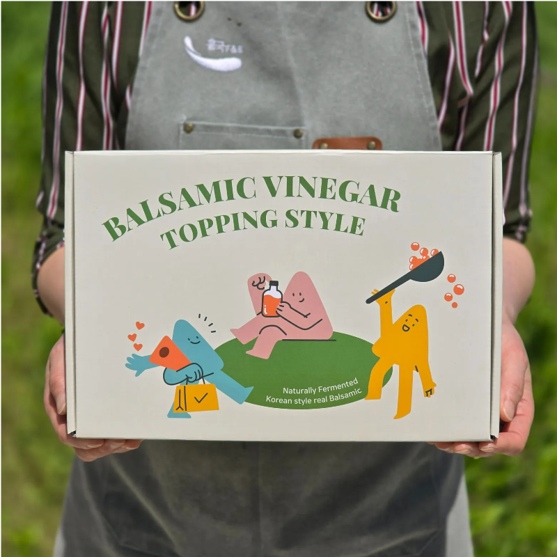 강릉팜,하슬라 자연발효 발사믹식초 200ml 2종선물세트 사과 산사보리 약콩엉겅퀴 커피