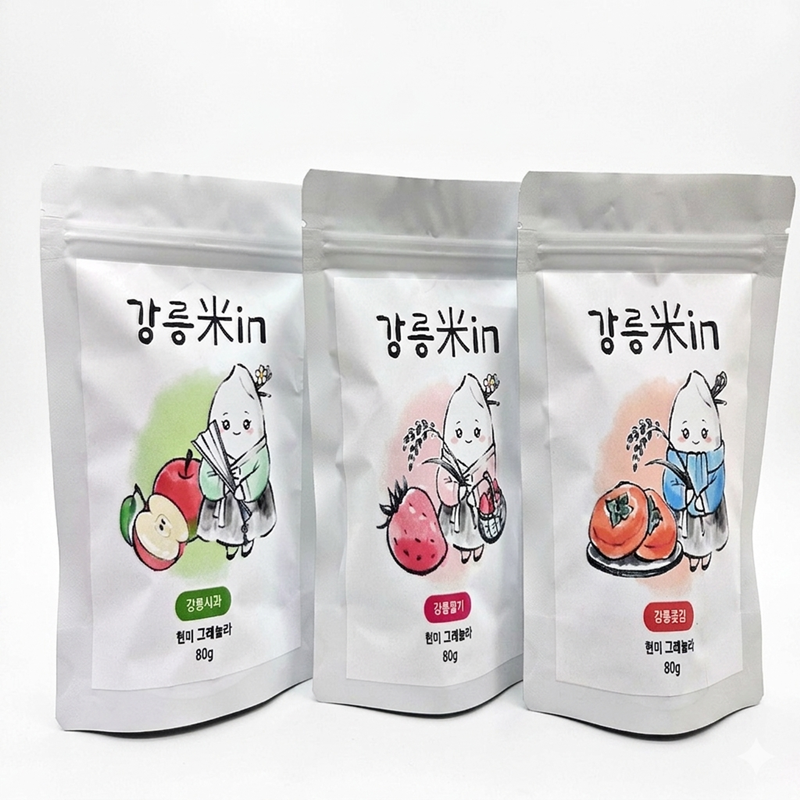 강릉팜,G-MIDAM 달콤고소 바삭한 딸기현미,사과현미, 곶감현미 강릉미인 그래놀라  ▶무료배송◀