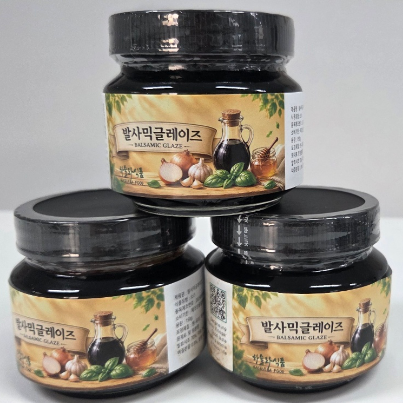 강릉팜,하슬라 발사믹글레이즈 150g 국산 자연발효 사과발사믹식초 사용