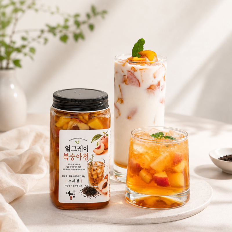 강릉팜,G-MIDAM 강릉미담 수제청 얼그레이복숭아청